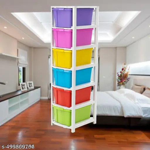 6 rack multi color Storage Box